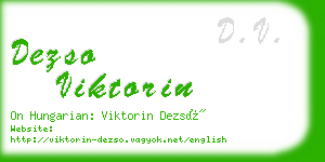 dezso viktorin business card